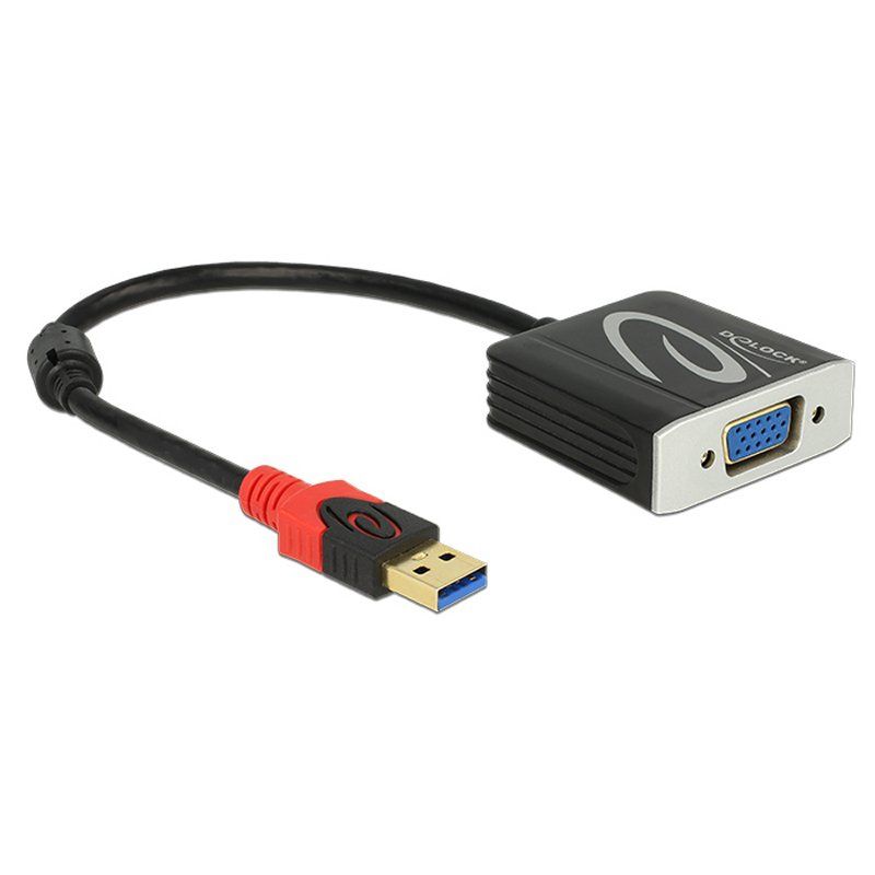 DELOCK Adaptador usb 30 tipo a macho a vga hembra